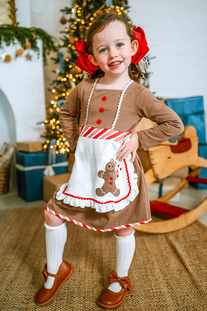 Gingerbread Baker Apron Dress