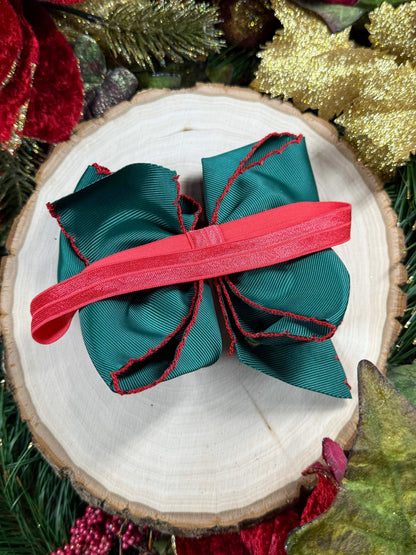 back of the headband showing satin elastic band
