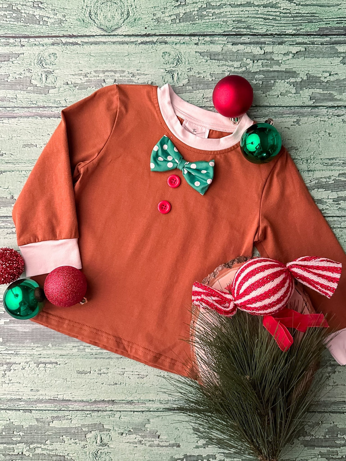 Boys Gingerbread Helper Christmas top