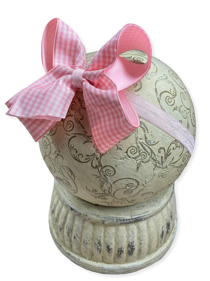 Gingham Classic Boutique Hair Bow | Clip or Headband