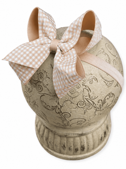 Gingham Classic Boutique Hair Bow | Clip or Headband