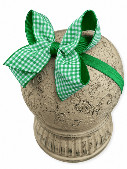 Gingham Classic Boutique Hair Bow | Clip or Headband