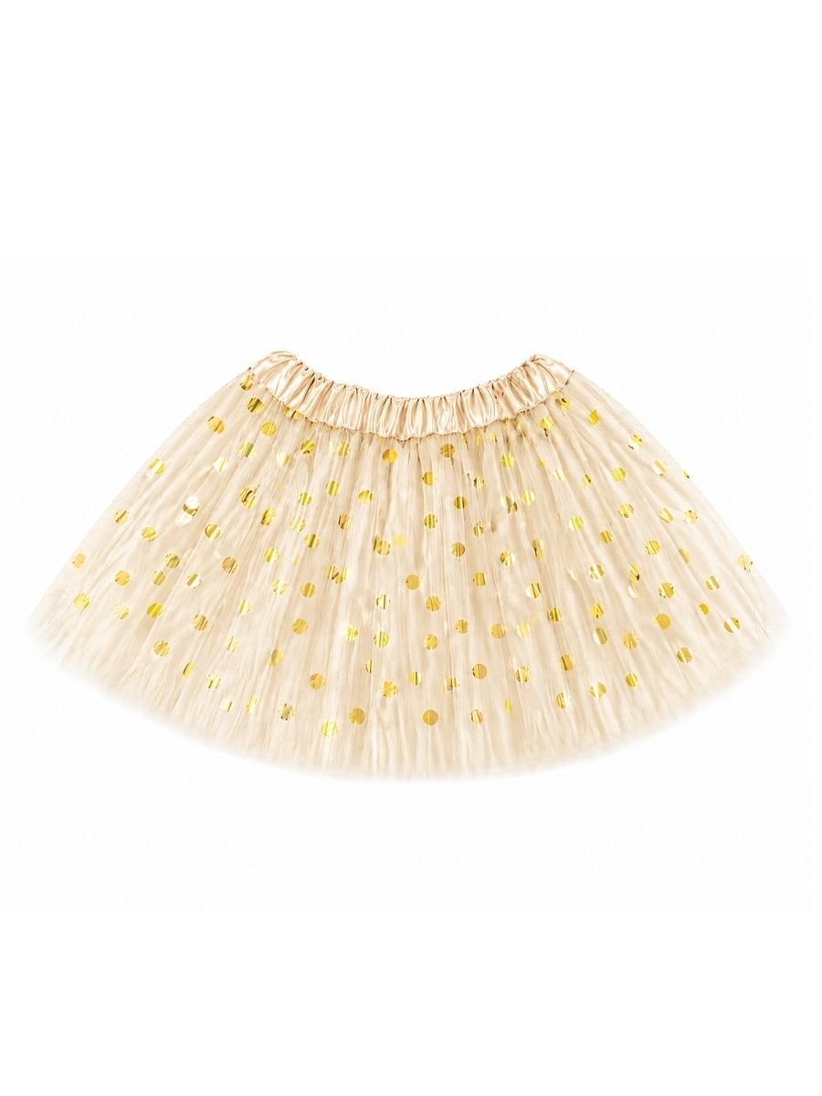 ivory gold dot tutu skirt