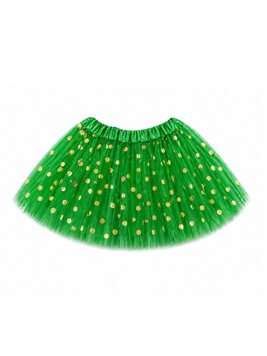 green gold dot tutu skirt