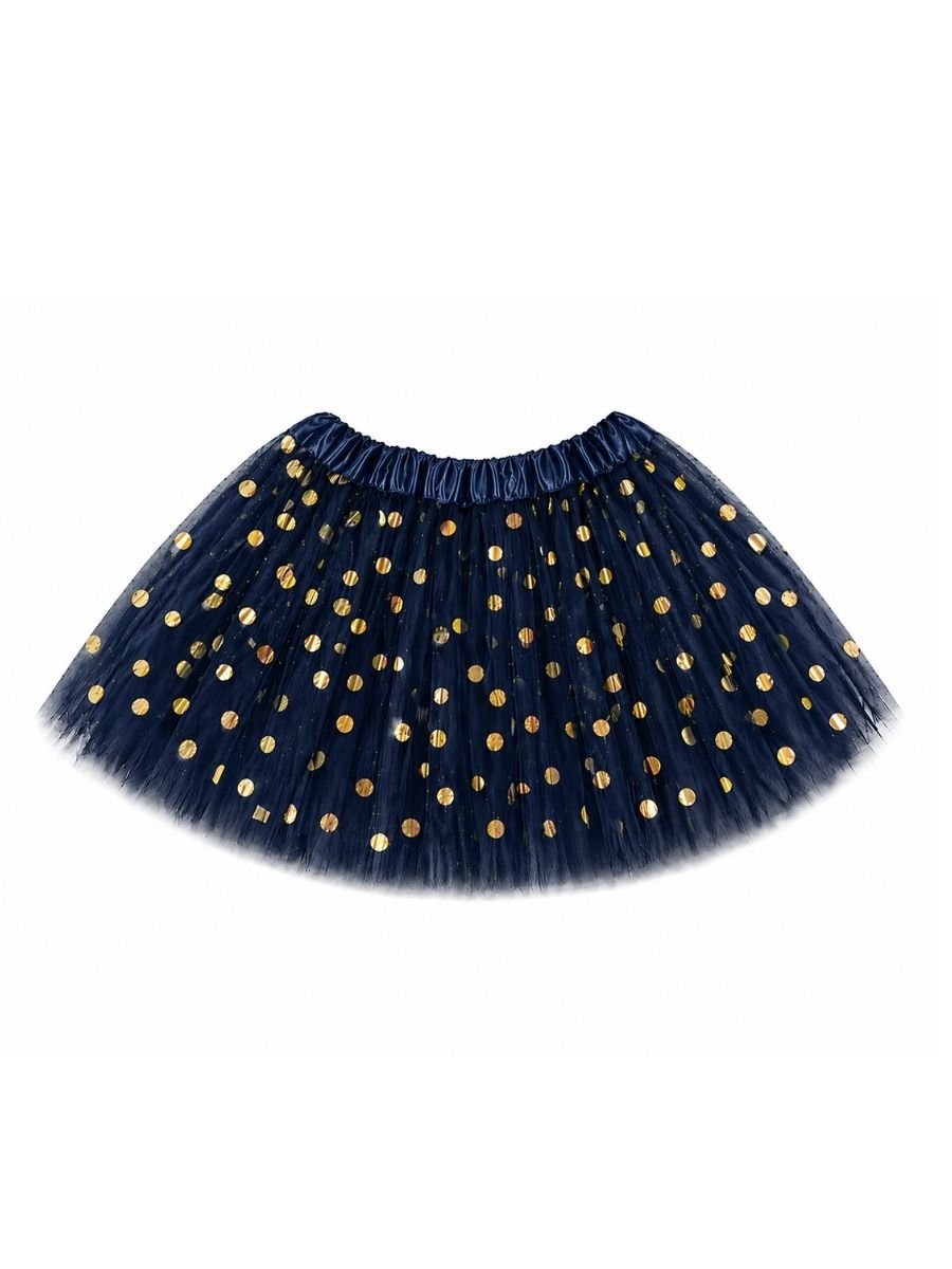 navy gold dot tutu skirt