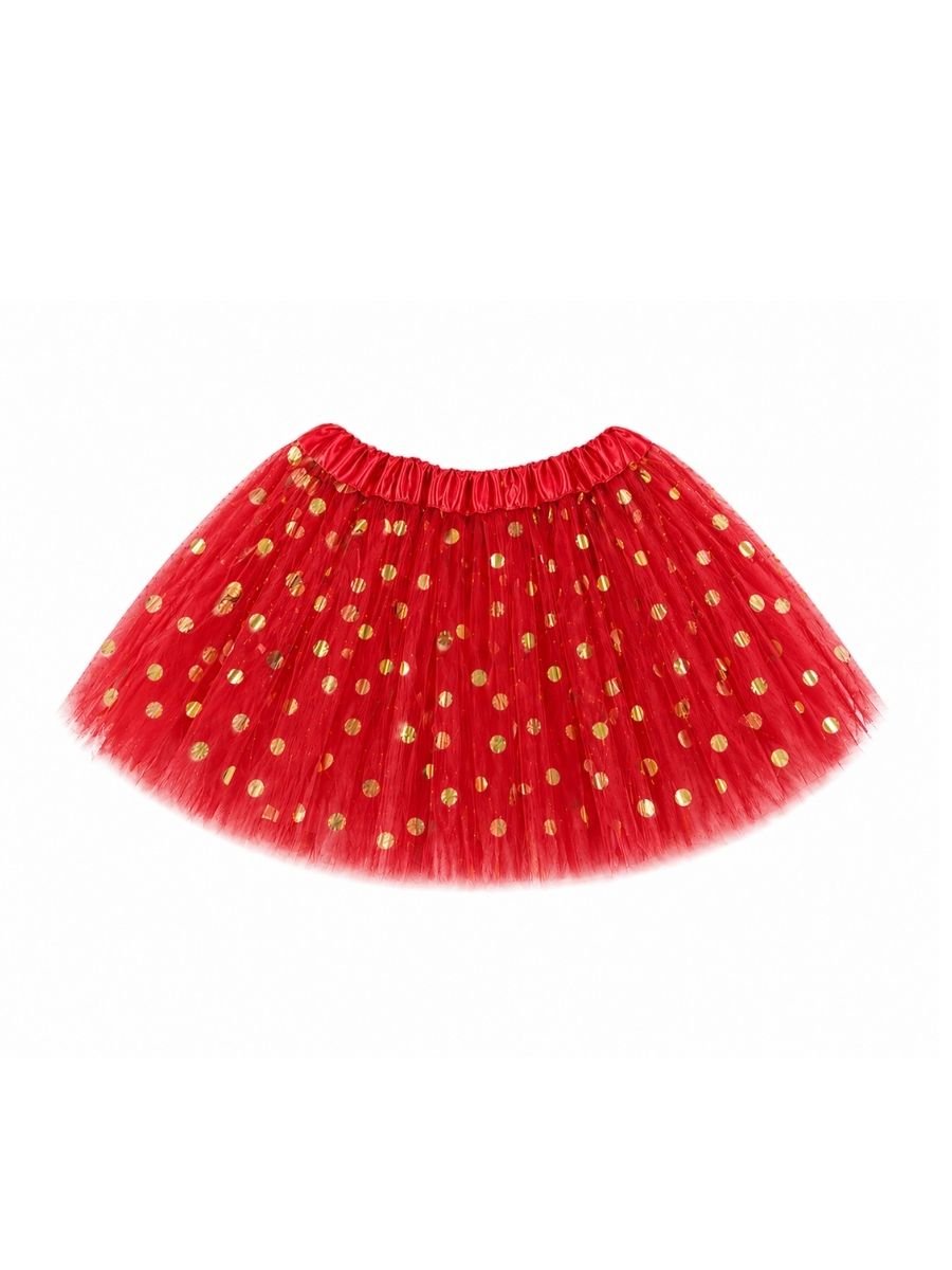 red gold dot tutu skirt