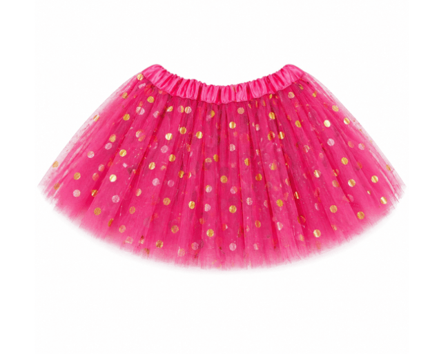 hot pink gold dot tutu skirt
