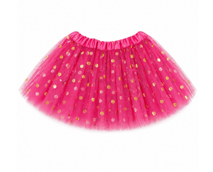 hot pink gold dot tutu skirt