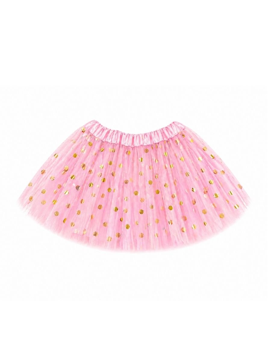 light pink gold dot tutu skirt