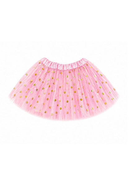 light pink gold dot tutu skirt