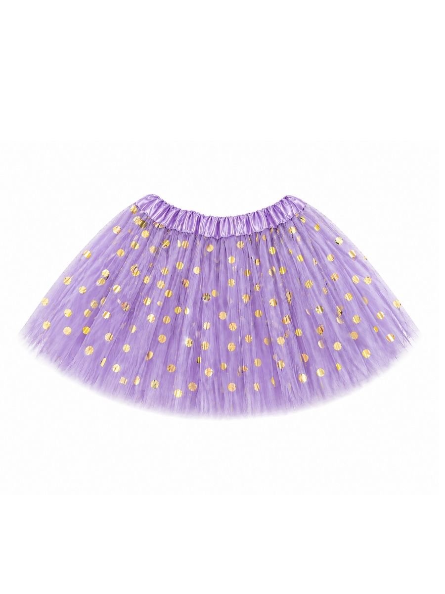 lavender gold dot tutu skirt