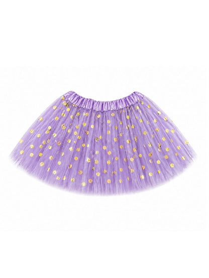 lavender gold dot tutu skirt