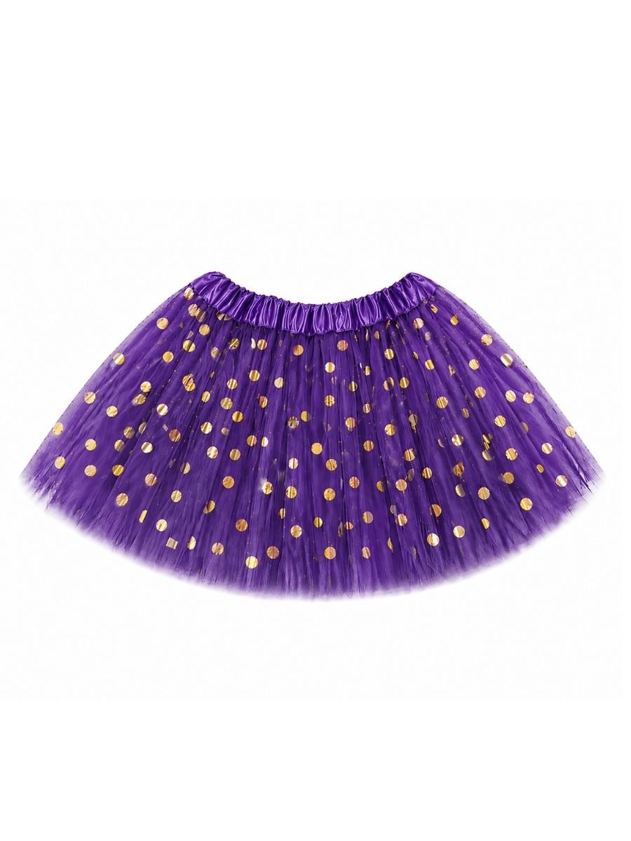 purple gold dot tutu skirt