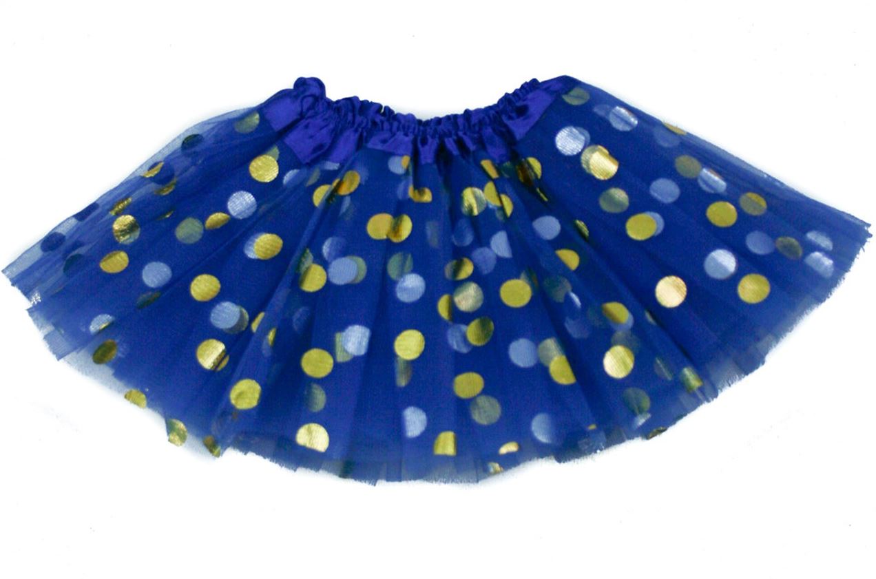 navy adult gold dot tutu