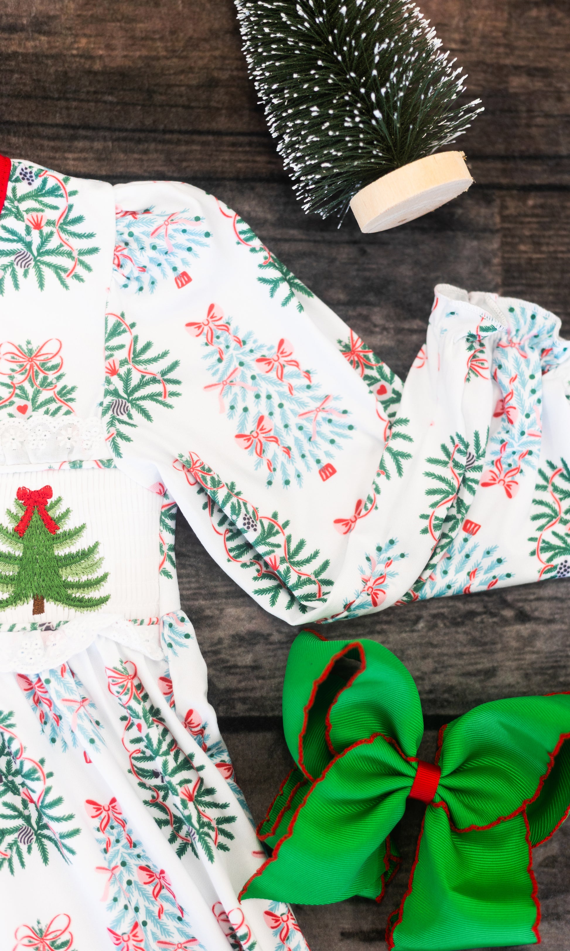 close up of the christmas tree pattern