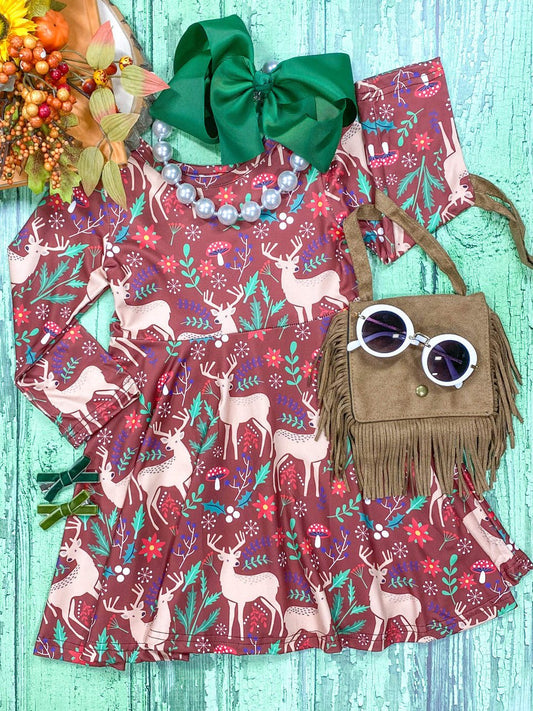 Deer & holly dress - Alternative view