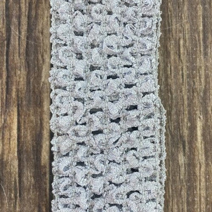 Silver Individual Crochet 1.5" Headband