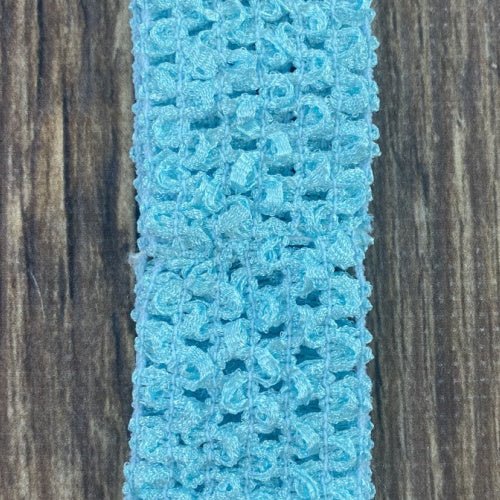 Blue Aqua Individual Crochet 1.5" Headband