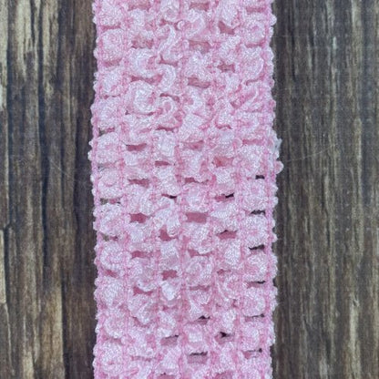Light Pink Individual Crochet 1.5" Headband