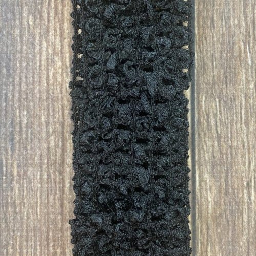 Black Individual Crochet 1.5" Headband