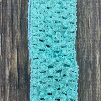Aqua Individual Crochet 1.5" Headband