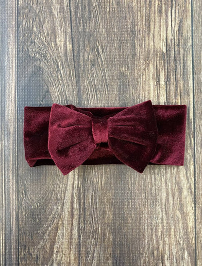 Infant Velvet Bow Headbands