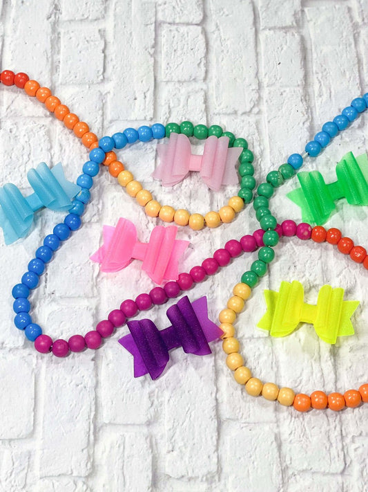 Jelly hair bows in six colors - Alternative view