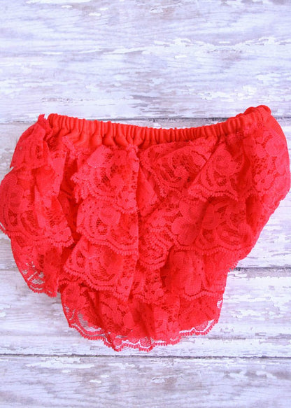 red lace diaper cover