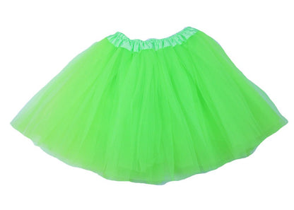 lime green tutu on white background
