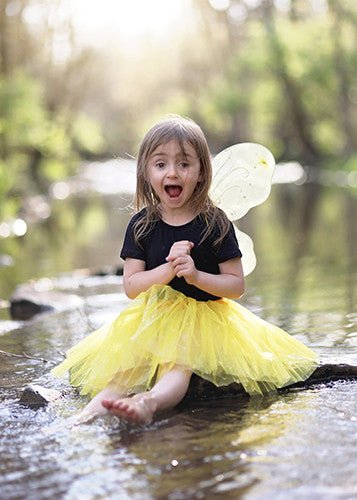 Yellow tutu for girls 2-8 years.