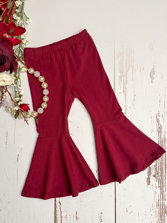 Maroon bell bottoms for girls
