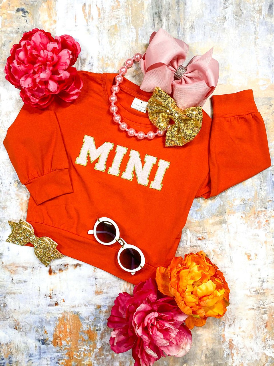 Orange Mini top for girls