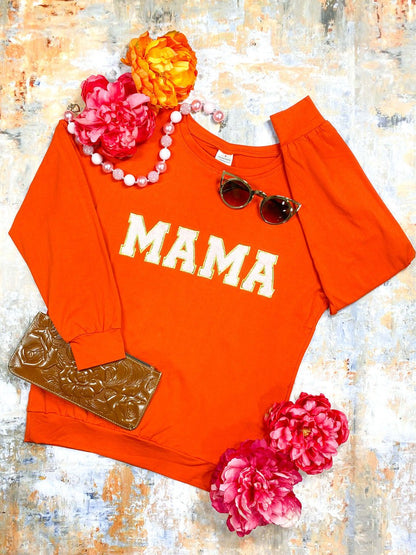 Orange Mama top for moms