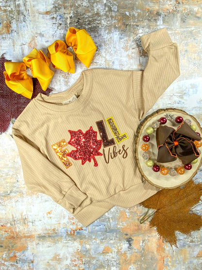Girls fall vibes long sleeve shirt