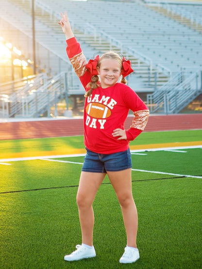 game day in red on model