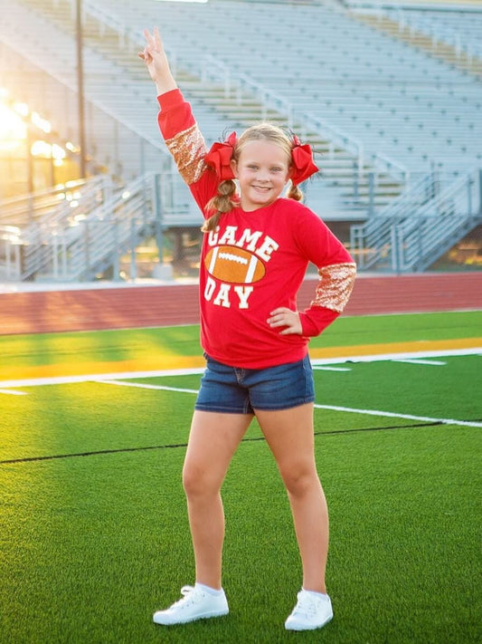 game day in red on model