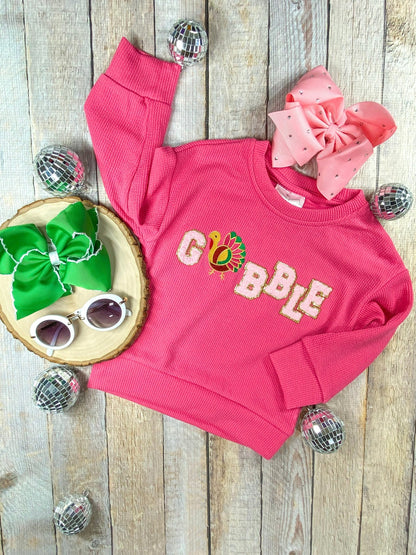 Girls Gobble Chenille Sweatshirt