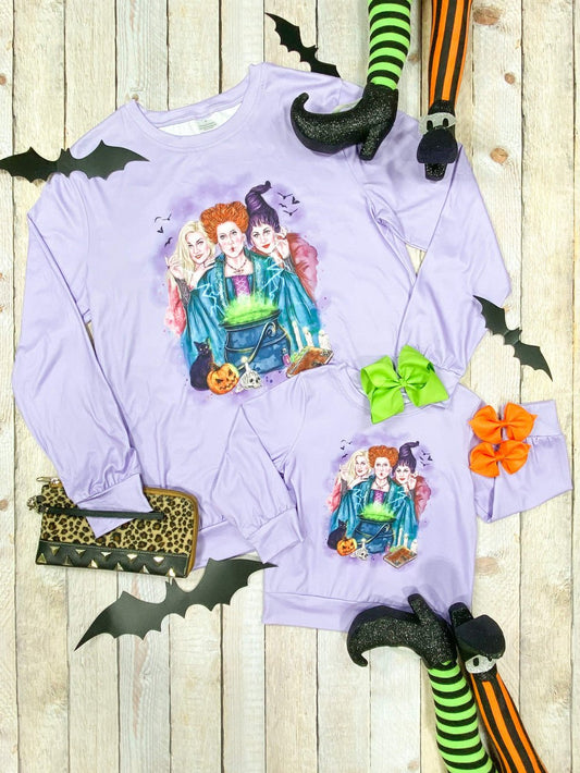 Matching mom and kid Hocus Pocus sweatshirts