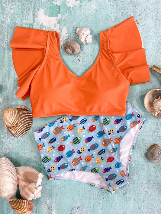 Mommy & Me Orange Under The Sea Bikini -Womans - Alternative view
