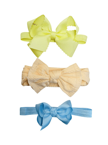 Pastels mystery bow headband bundle of three