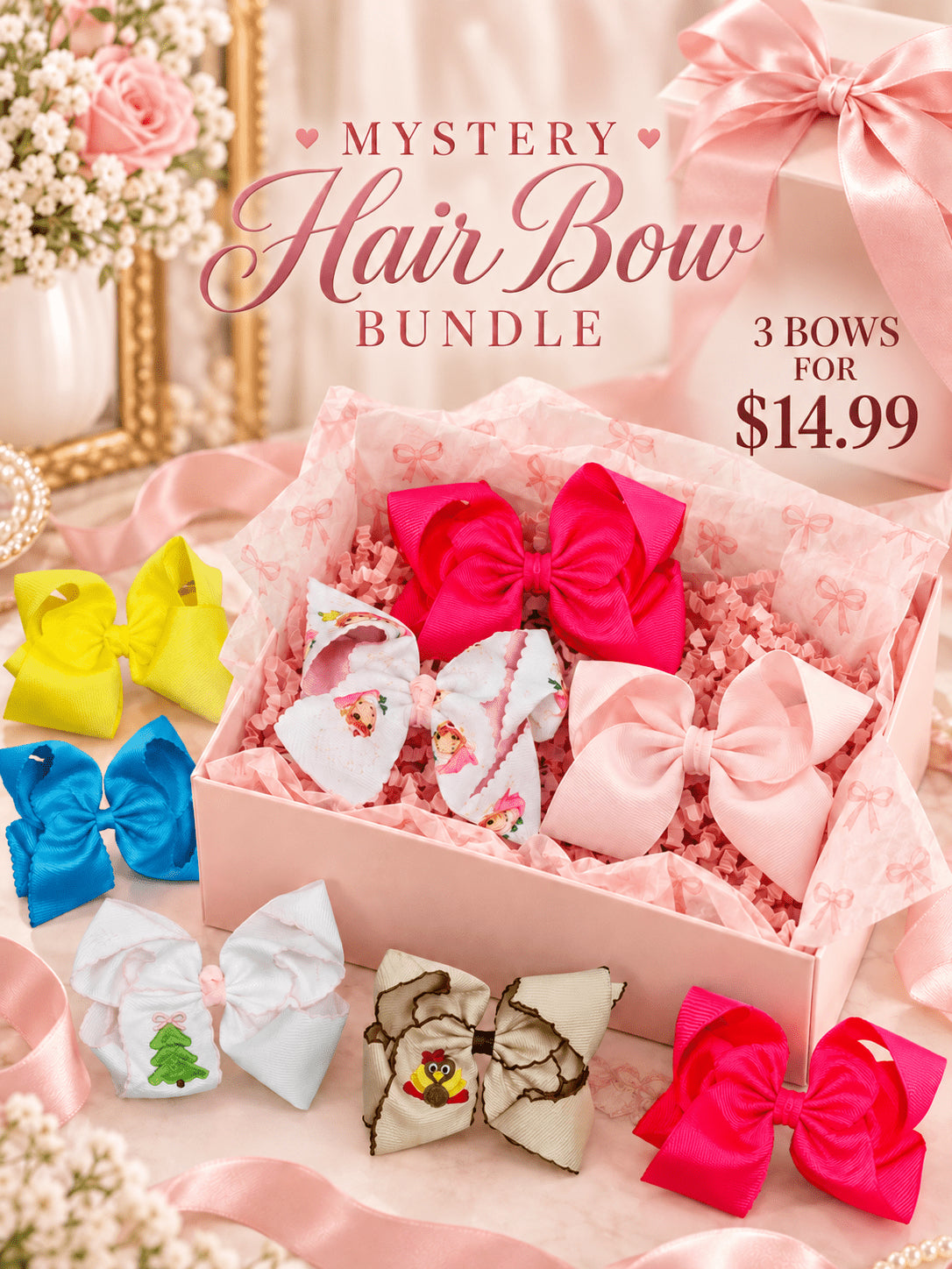 Limited edition mystery hair bow bundles