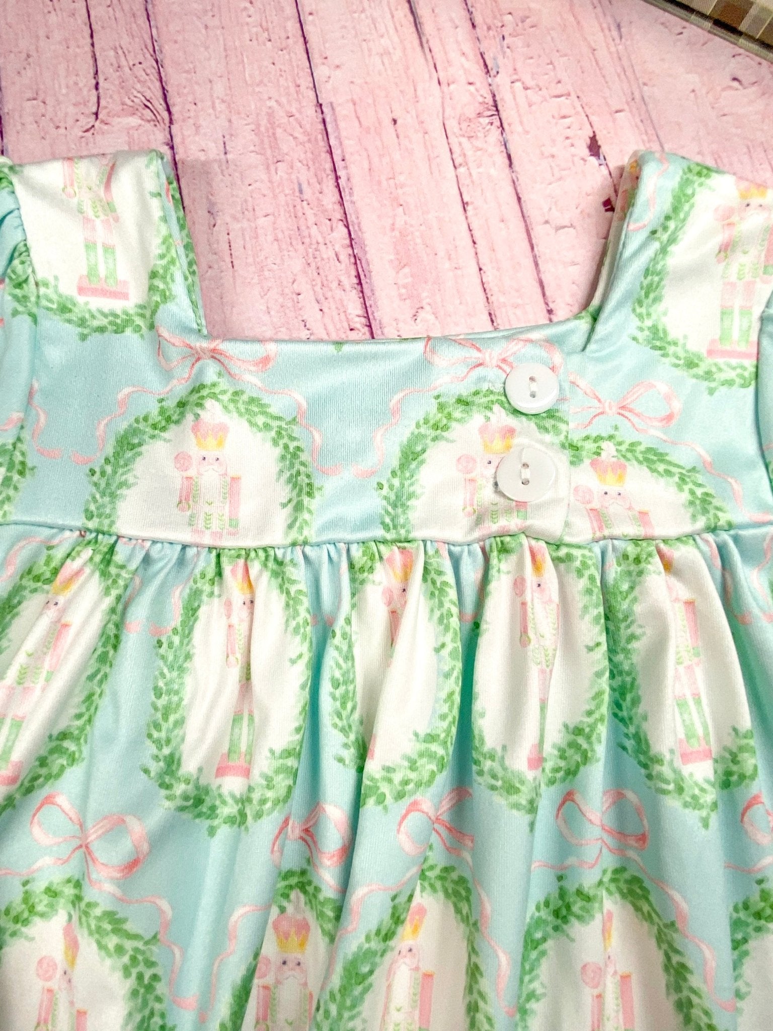 close up of neckline