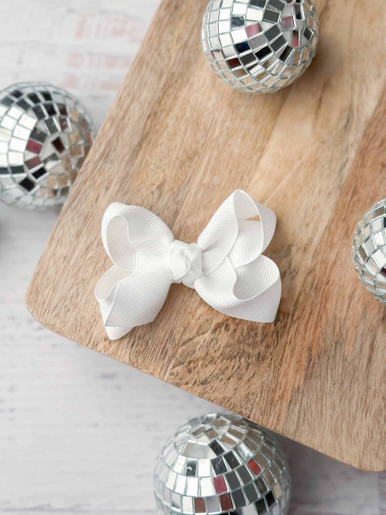 White Original Grosgrain Hair Bow