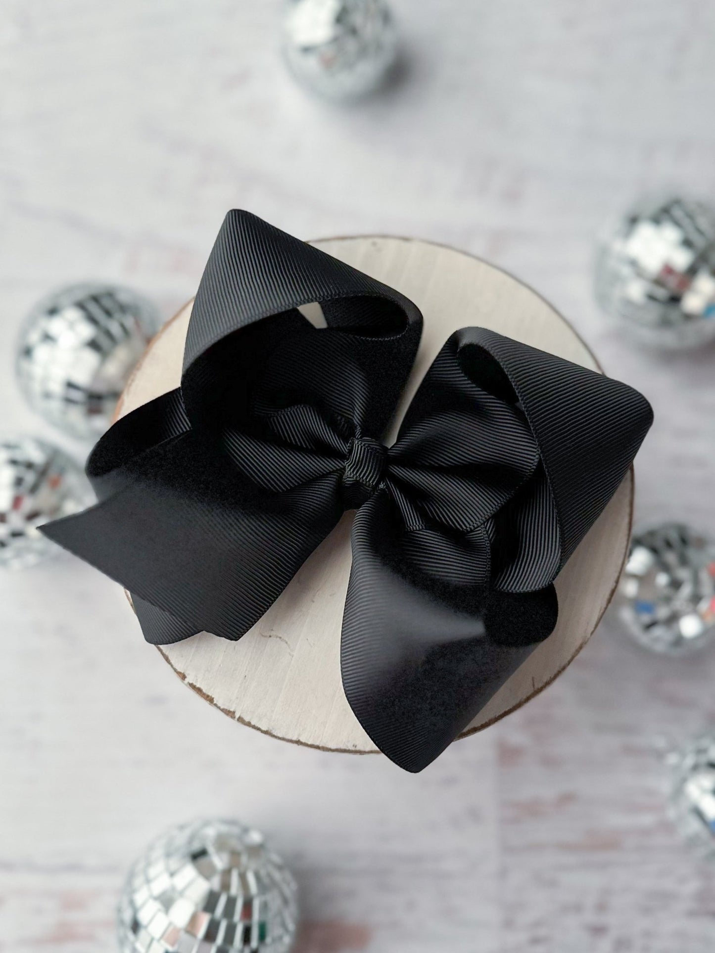 Black Oversize 5.5" hair bow for girls