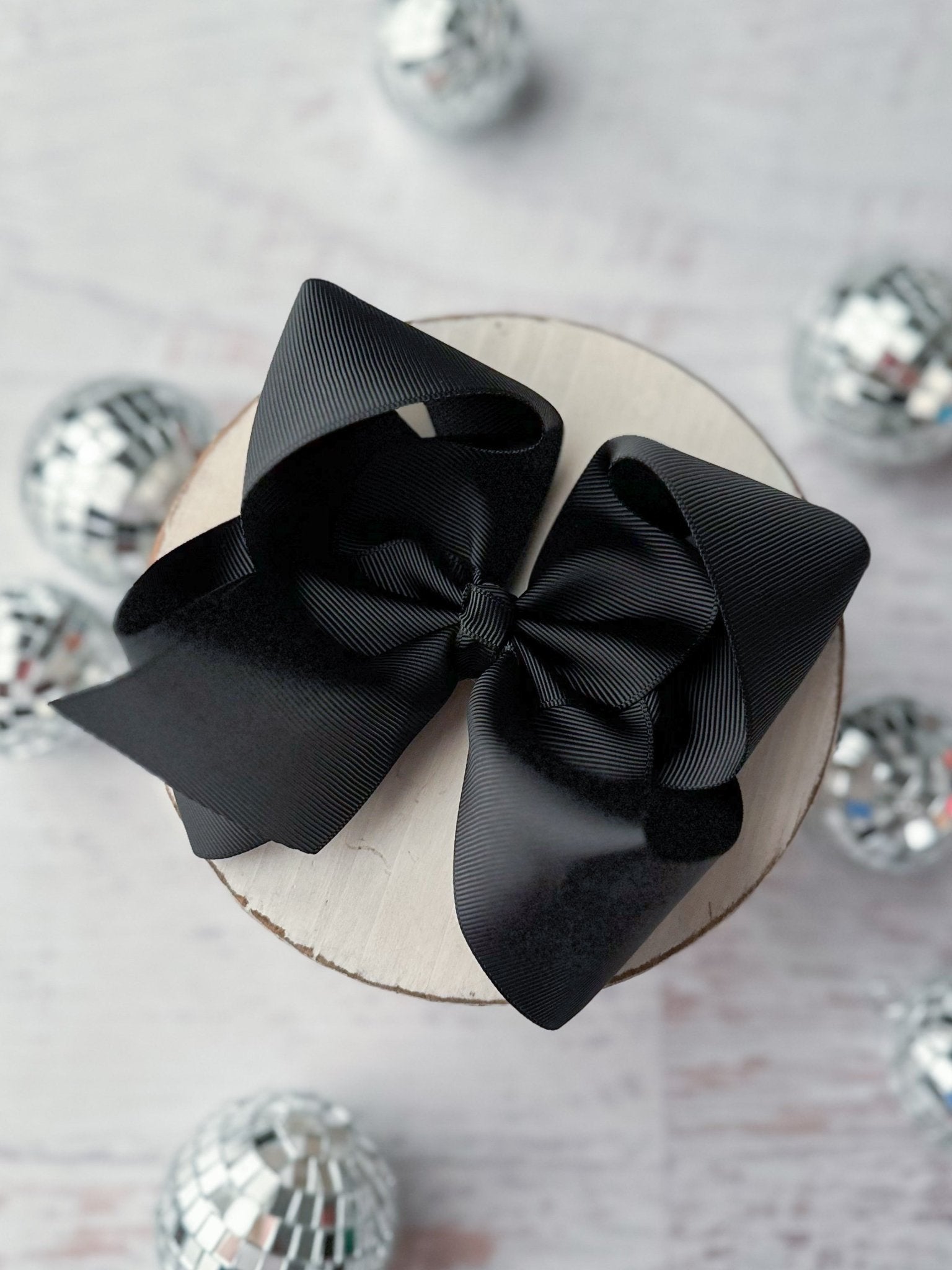 Black Oversize 5.5" hair bow for girls
