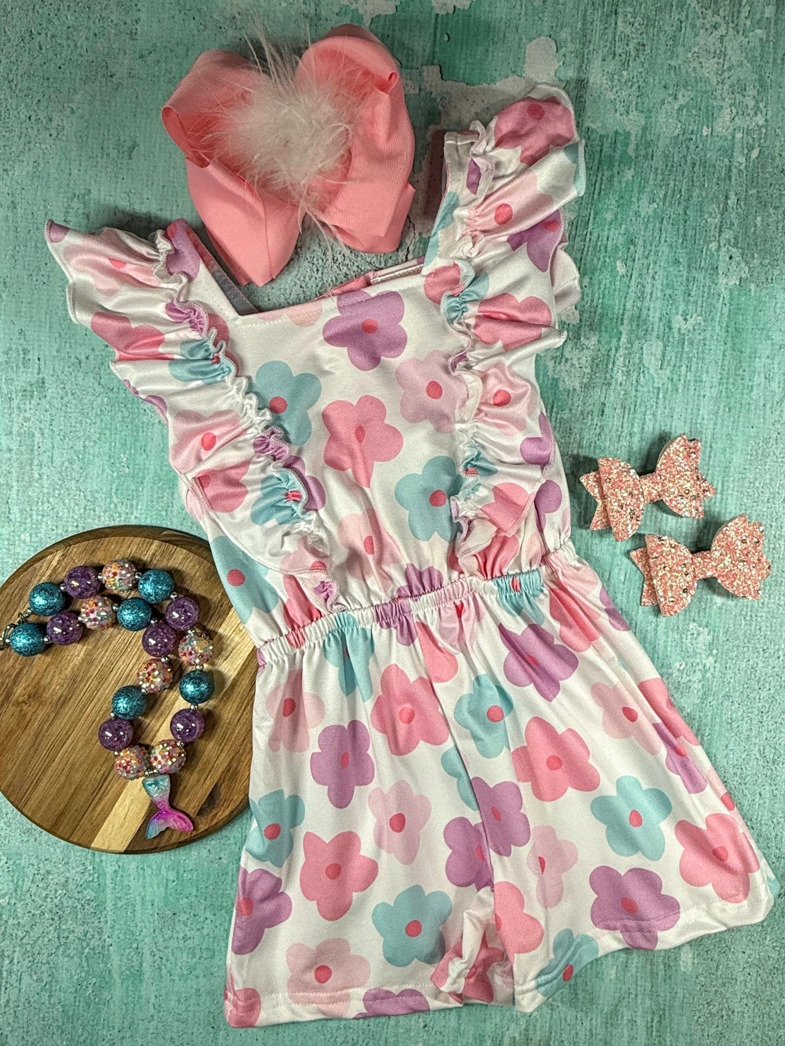 Pastel Summer Flowers Romper
