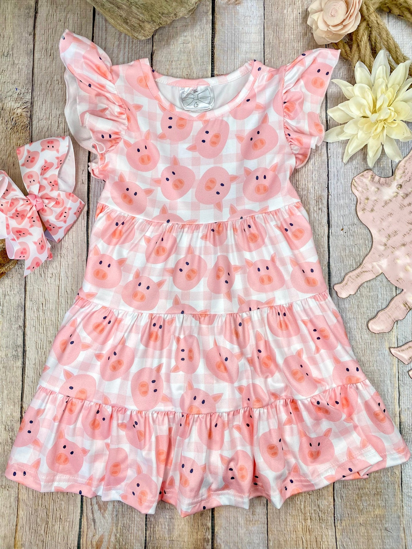 pink-pig-gingham-tiered-dress-girls-farm-animal-ruffle-dress-