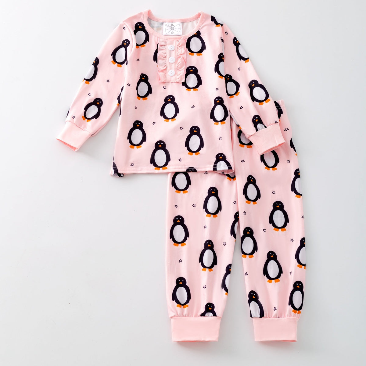 Girls polar penguin Christmas pajamas