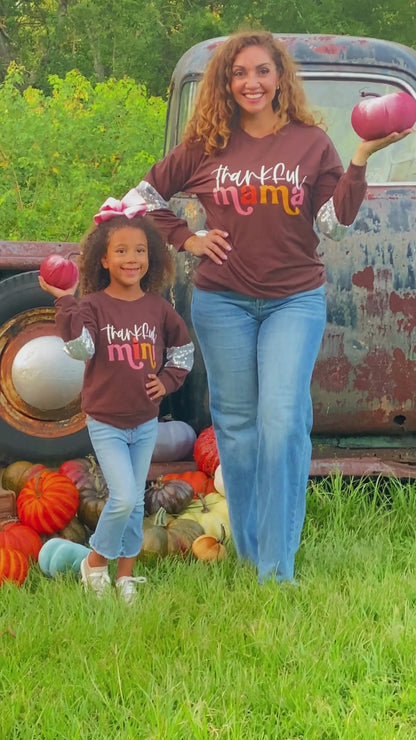 Mommy & Me Thankful Sequin Top