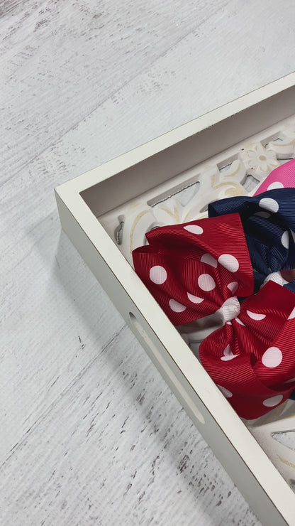 Polka Dot Hair Bow (All Colors Video)